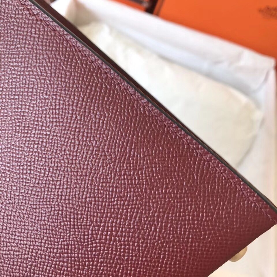 Hermes Bordeaux Epsom Kelly 28cm Handmade Bag