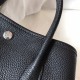 Hermes Black Clemence Garden Party 30cm Handmade Bag