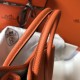 Hermes Orange Clemence Garden Party 30cm Handmade Bag