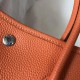 Hermes Orange Clemence Garden Party 30cm Handmade Bag