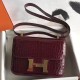 Hermes Constance 24cm Bourgogne Niloticus Crocodile