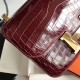 Hermes Constance 24cm Bourgogne Niloticus Crocodile