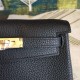 Hermes Black Clemence Kelly Ado PM Backpack