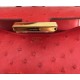 Hermes Mini Constance 18cm Red Ostrich Leather