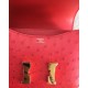 Hermes Mini Constance 18cm Red Ostrich Leather