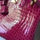 Hermes Rose Red Birkin 30cm Crocodile Niloticus Shiny Bag