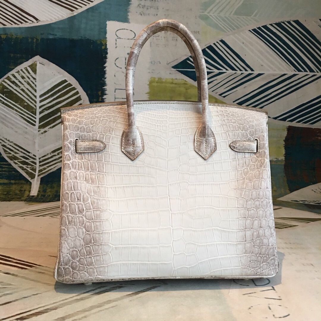 Hermes Birkin 30cm Niloticus Crocodile Himalaya