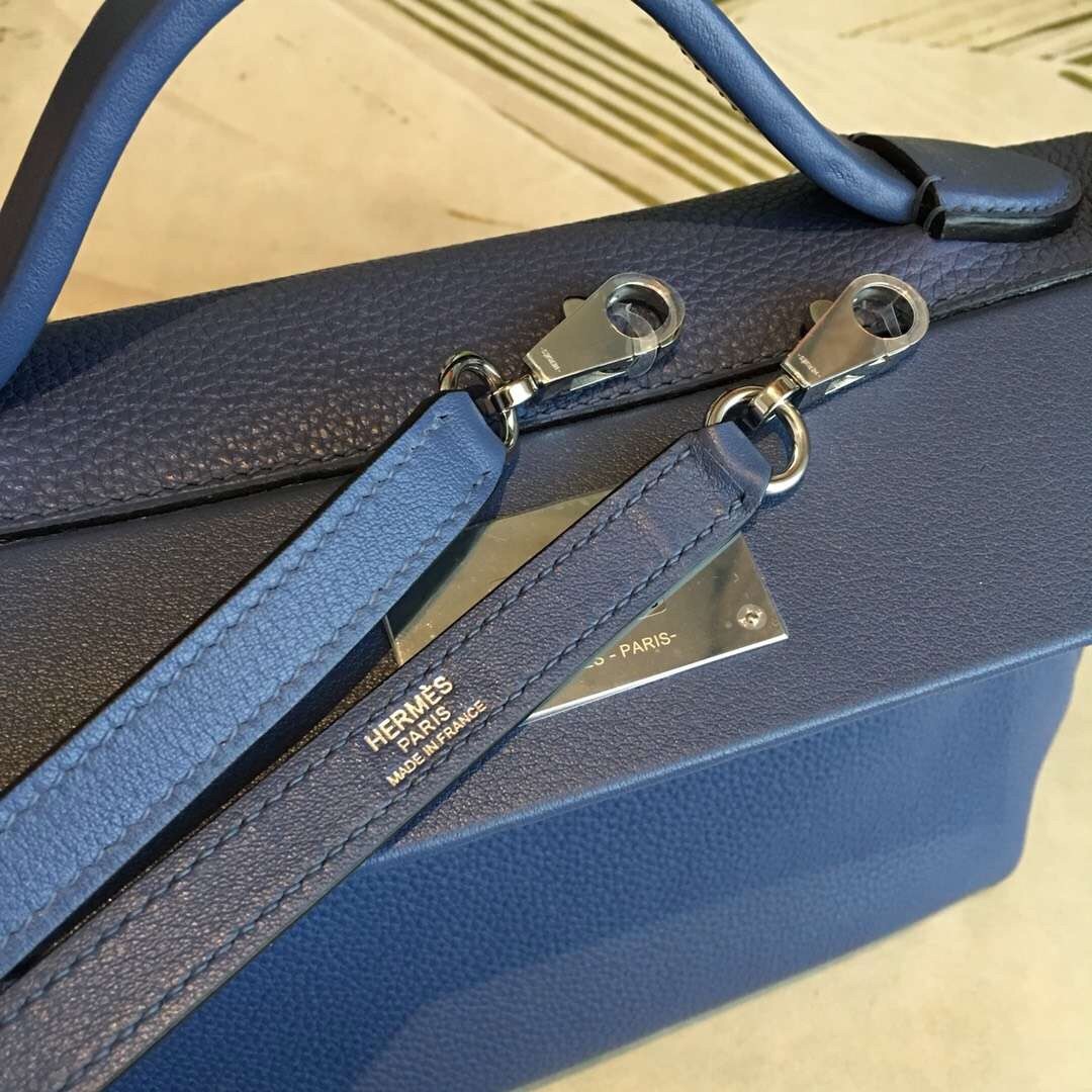 Hermes 24/24 29 Bag In Blue Clemence Calfskin