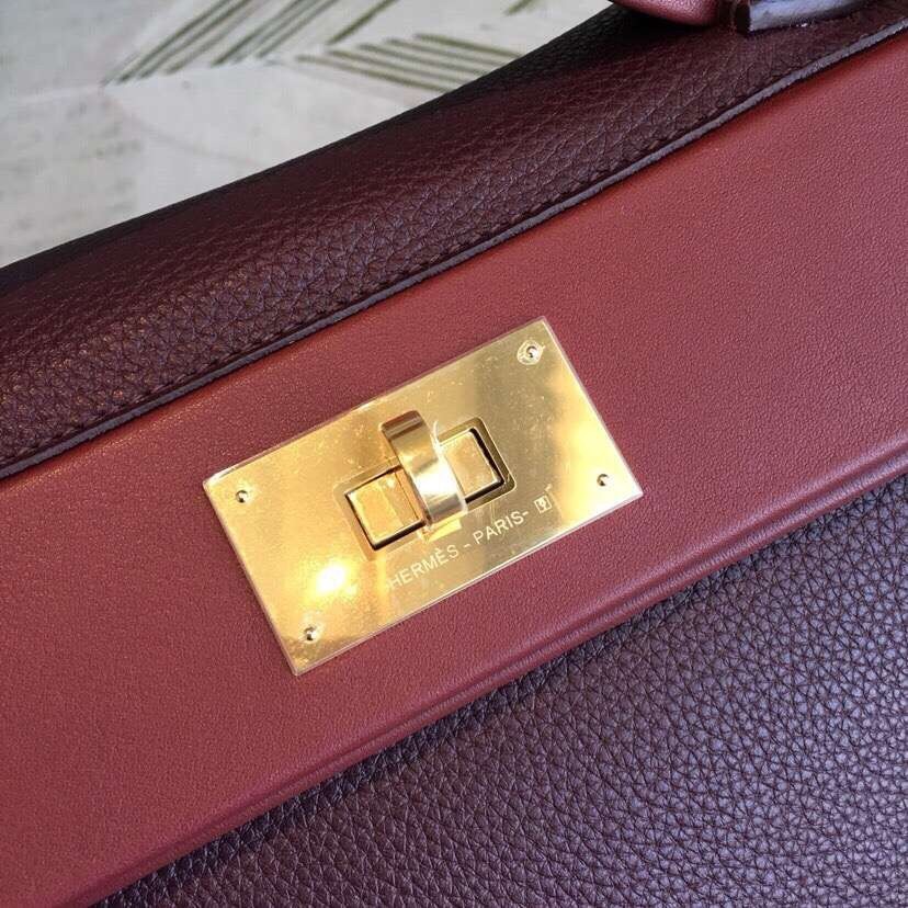 Hermes 24/24 29 Bag In Bordeaux Clemence Calfskin