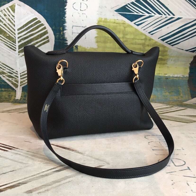 Hermes 24/24 29 Bag In Black Clemence Calfskin