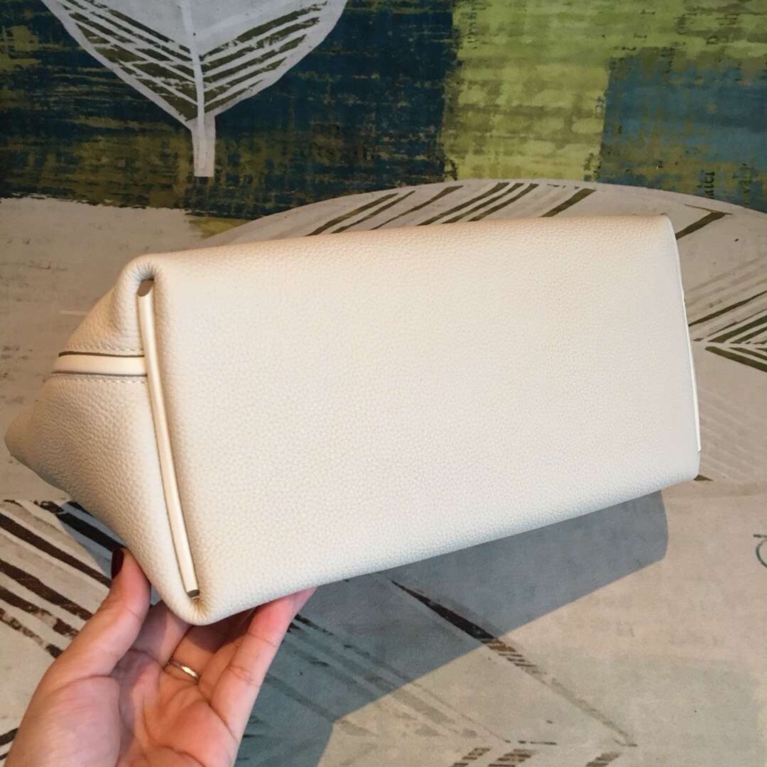 Hermes 24/24 29 Bag In White Clemence Calfskin