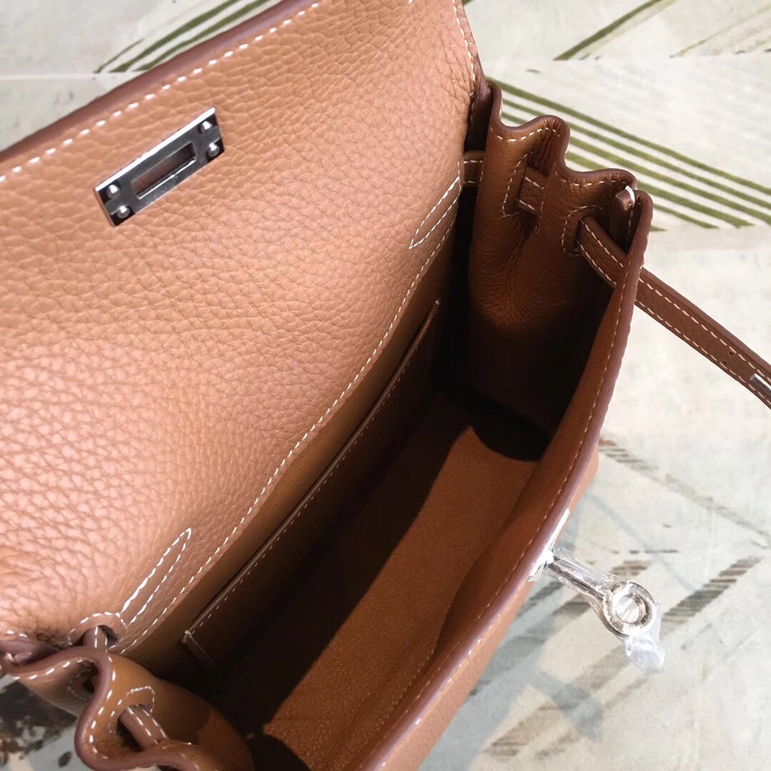 Hermes Brown Clemence Kelly Ado PM Backpack