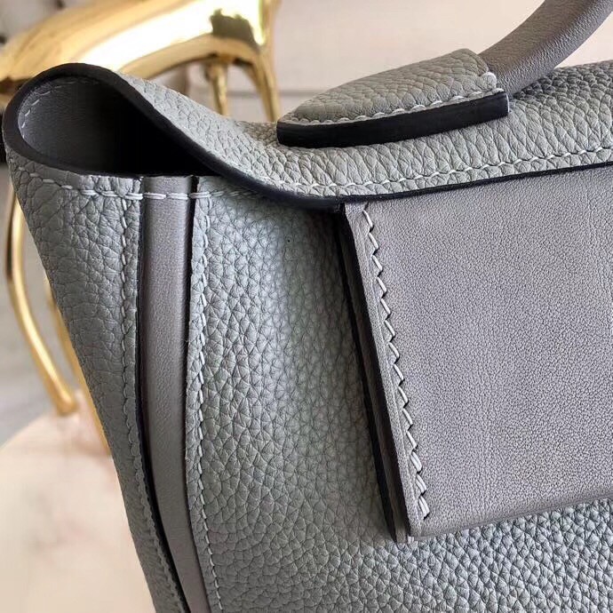 Hermes 24/24 29 Bag In Blue Glacier Clemence Calfskin