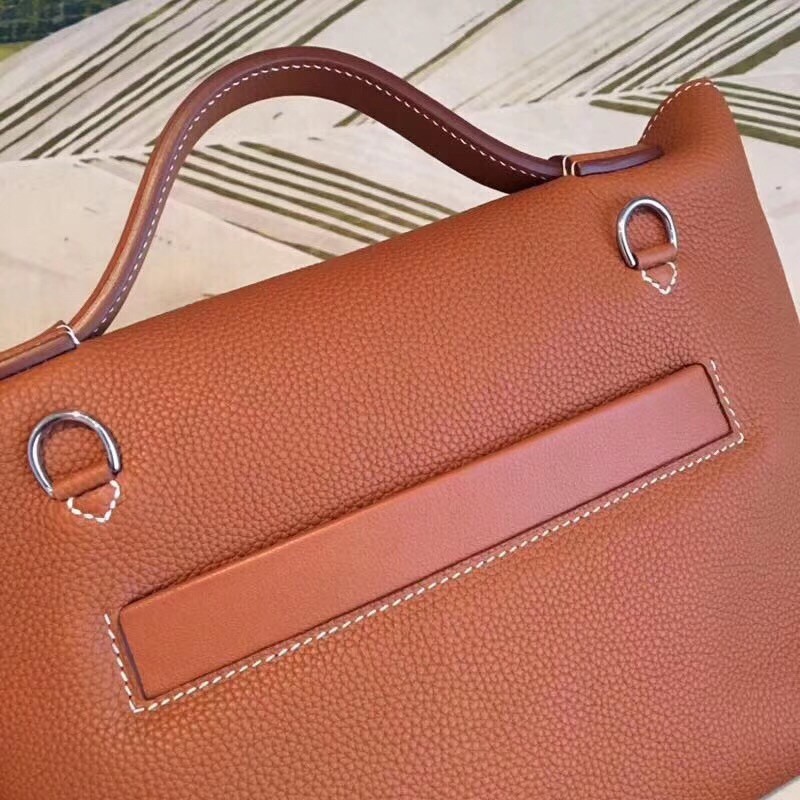 Hermes 24/24 29 Bag In Brown Clemence Calfskin