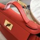 Hermes 24/24 29 Bag In Red Clemence Calfskin