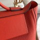 Hermes 24/24 29 Bag In Red Clemence Calfskin