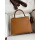 Hermes Epsom Kelly 25cm Sellier Handmade Gold Bag