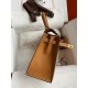 Hermes Epsom Kelly 25cm Sellier Handmade Gold Bag