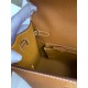 Hermes Epsom Kelly 25cm Sellier Handmade Gold Bag