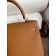 Hermes Epsom Kelly 25cm Sellier Handmade Gold Bag