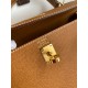 Hermes Epsom Kelly 25cm Sellier Handmade Gold Bag