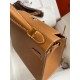 Hermes Epsom Kelly 25cm Sellier Handmade Gold Bag