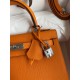 Hermes Epsom Kelly 25cm Sellier Handmade Orange Bag