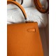 Hermes Epsom Kelly 25cm Sellier Handmade Orange Bag