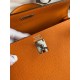 Hermes Epsom Kelly 25cm Sellier Handmade Orange Bag