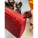 Hermes Epsom Kelly 25cm Sellier Handmade Red Bag