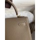 Hermes Epsom Kelly 25cm Sellier Handmade Taupe Bag