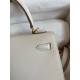 Hermes Epsom Kelly 25cm Sellier Handmade White Bag