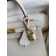 Hermes Epsom Kelly 25cm Sellier Handmade White Bag