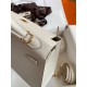 Hermes Epsom Kelly 25cm Sellier Handmade White Bag