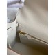 Hermes Epsom Kelly 25cm Sellier Handmade White Bag