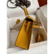 Hermes Epsom Kelly 25cm Sellier Handmade Yellow Bag