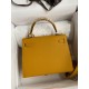 Hermes Epsom Kelly 25cm Sellier Handmade Yellow Bag