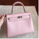 Hermes Swift Kelly 25cm Retourne Handmade Rose Dragee Bag