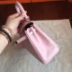 Hermes Swift Kelly 25cm Retourne Handmade Rose Dragee Bag