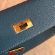 Hermes Blue Jean Clemence Kelly Retourne 32cm Handmade Bag