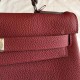 Hermes Bordeaux Clemence Kelly Retourne 32cm Handmade Bag