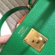 Hermes Bamboo Clemence Kelly Retourne 32cm Handmade Bag