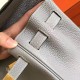 Hermes Blue Lin Clemence Kelly Retourne 32cm Handmade Bag