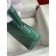 Hermes Malachite Clemence Kelly Retourne 32cm Handmade Bag