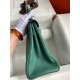 Hermes Malachite Clemence Kelly Retourne 32cm Handmade Bag