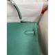 Hermes Malachite Clemence Kelly Retourne 32cm Handmade Bag