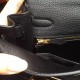 Hermes Black Clemence Kelly Retourne 32cm Handmade Bag