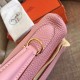 Hermes Pink Clemence Kelly Retourne 32cm Handmade Bag