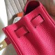 Hermes Red Clemence Kelly Retourne 32cm Handmade Bag