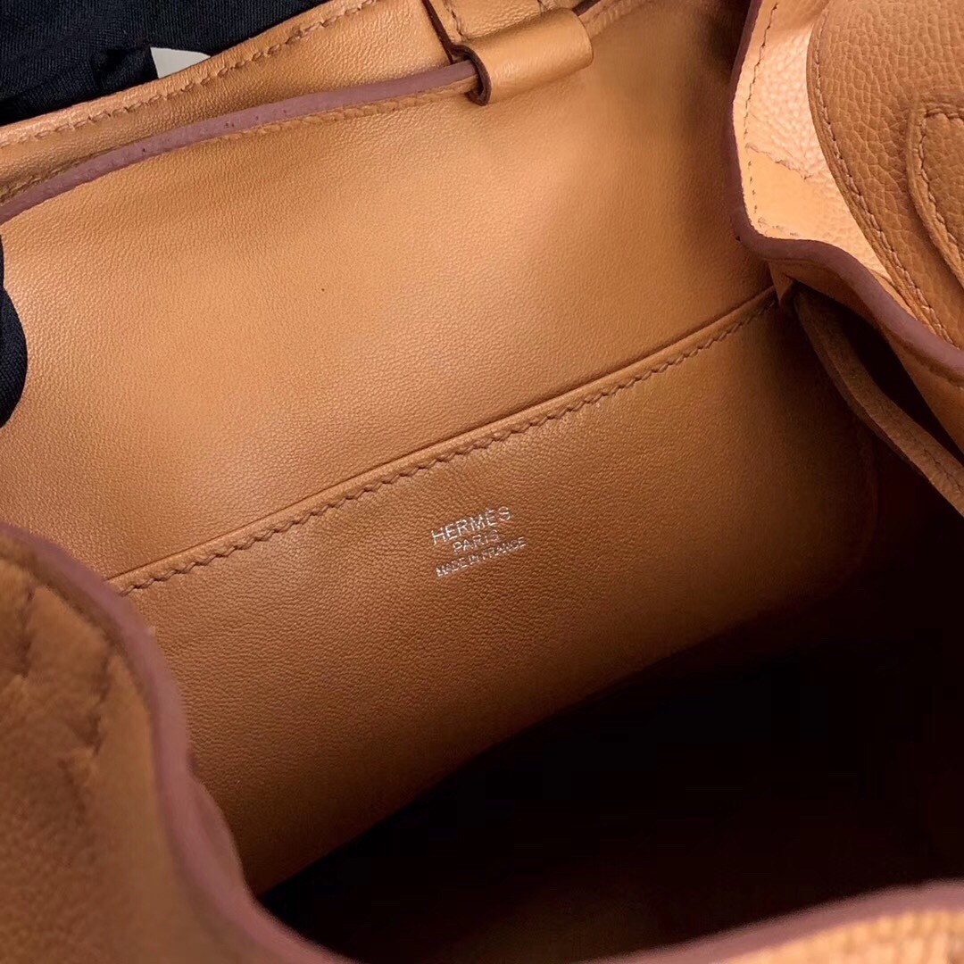 Hermes Licol 17cm Bag In Tan Evercolor Calfskin